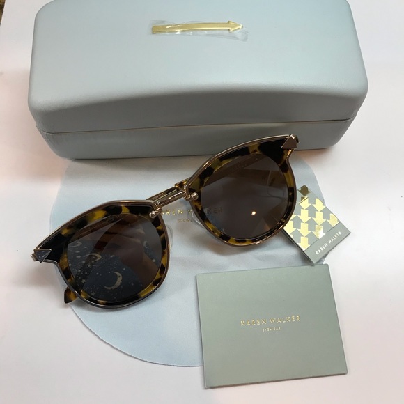 NEW - Karen Walker Bounty Sunglasses Crazy Tort - Picture 4 of 9